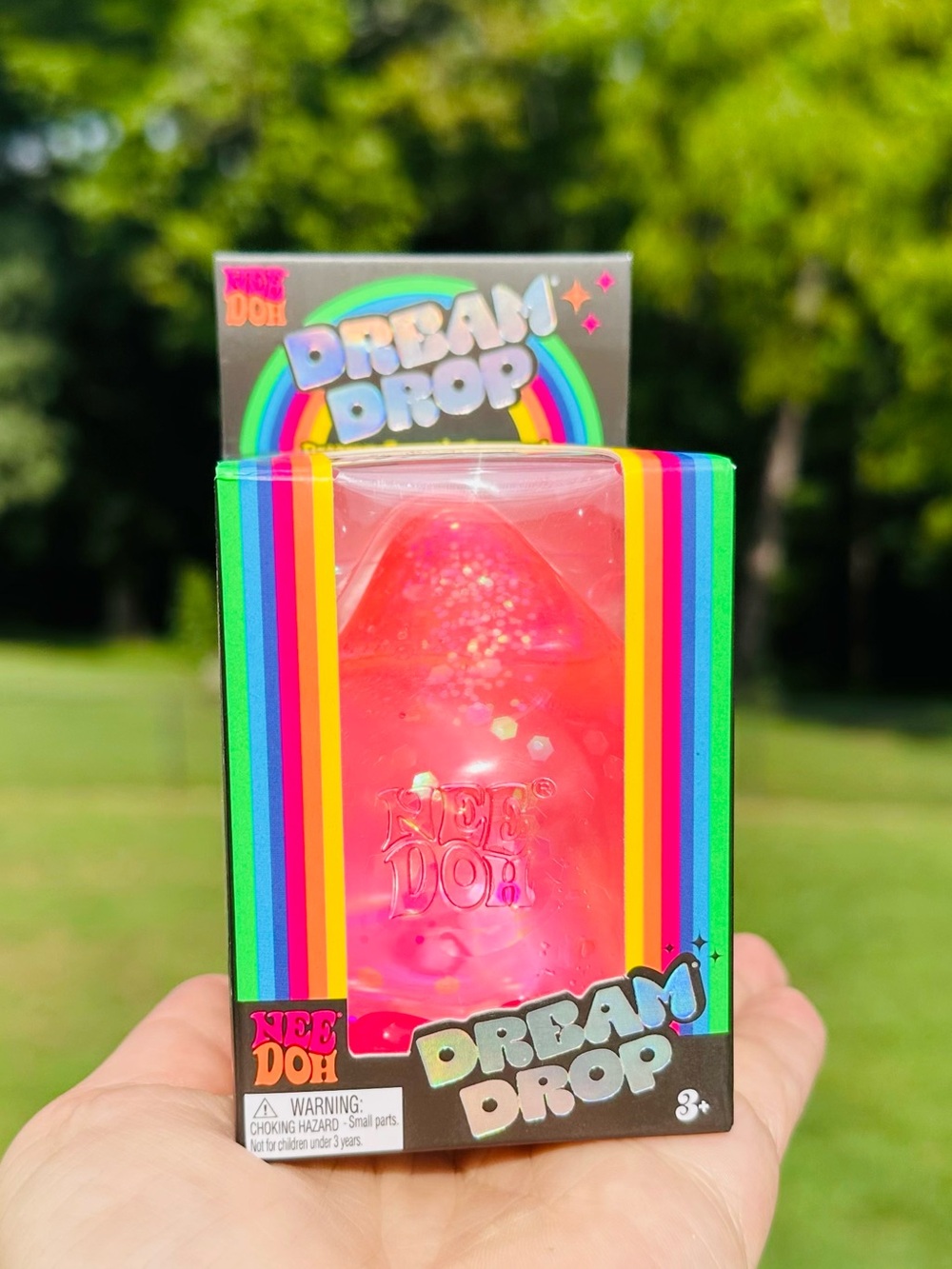 NEEDOH Dream Drop - Pink New in Box fidget toy squishy sparkle squeeze tactile